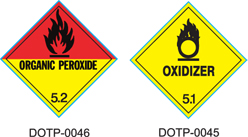 Stranco manufactures DOT Placards for Class 5 hazardous materials.
